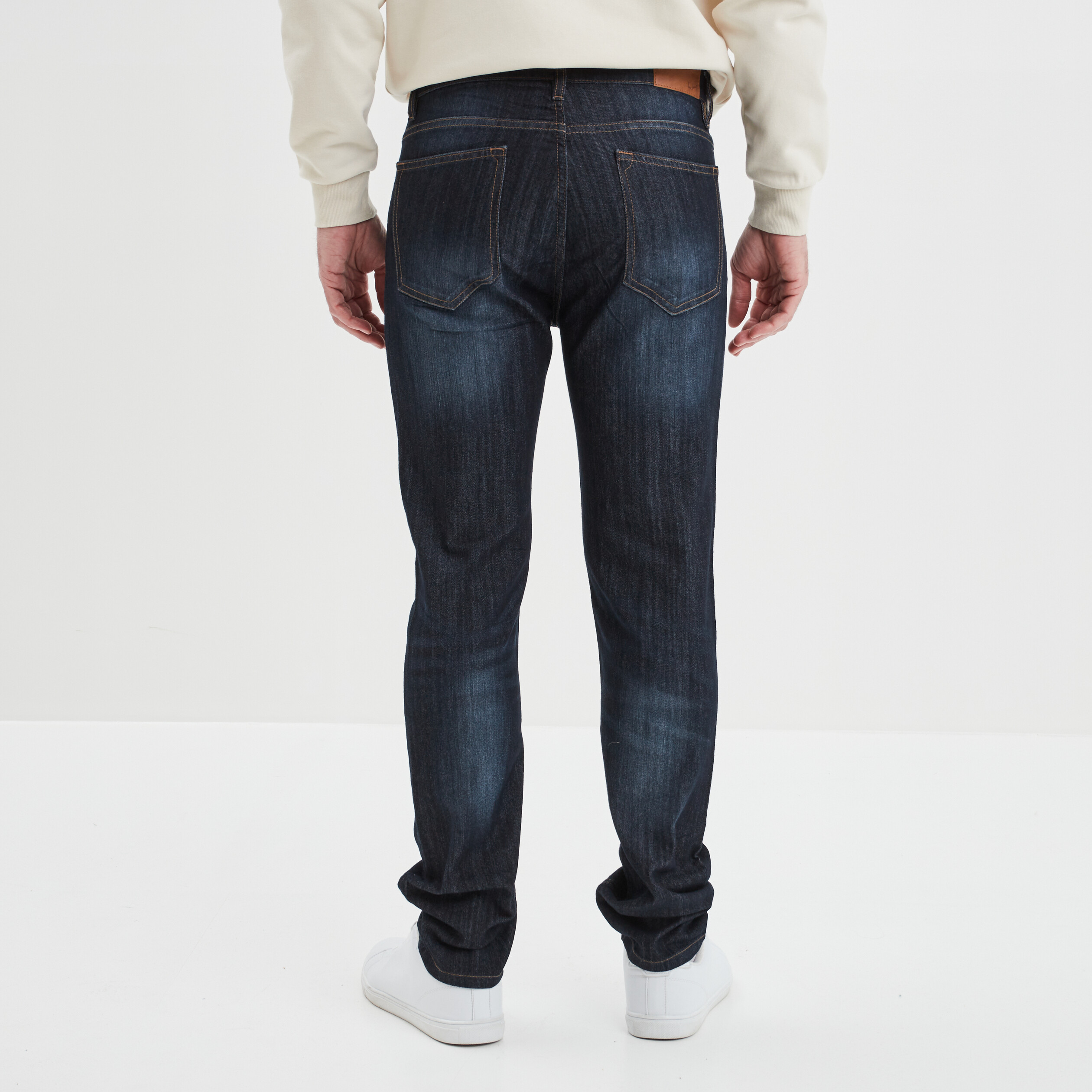 Jeans straight effet délavé denim stone homme | La Halle
