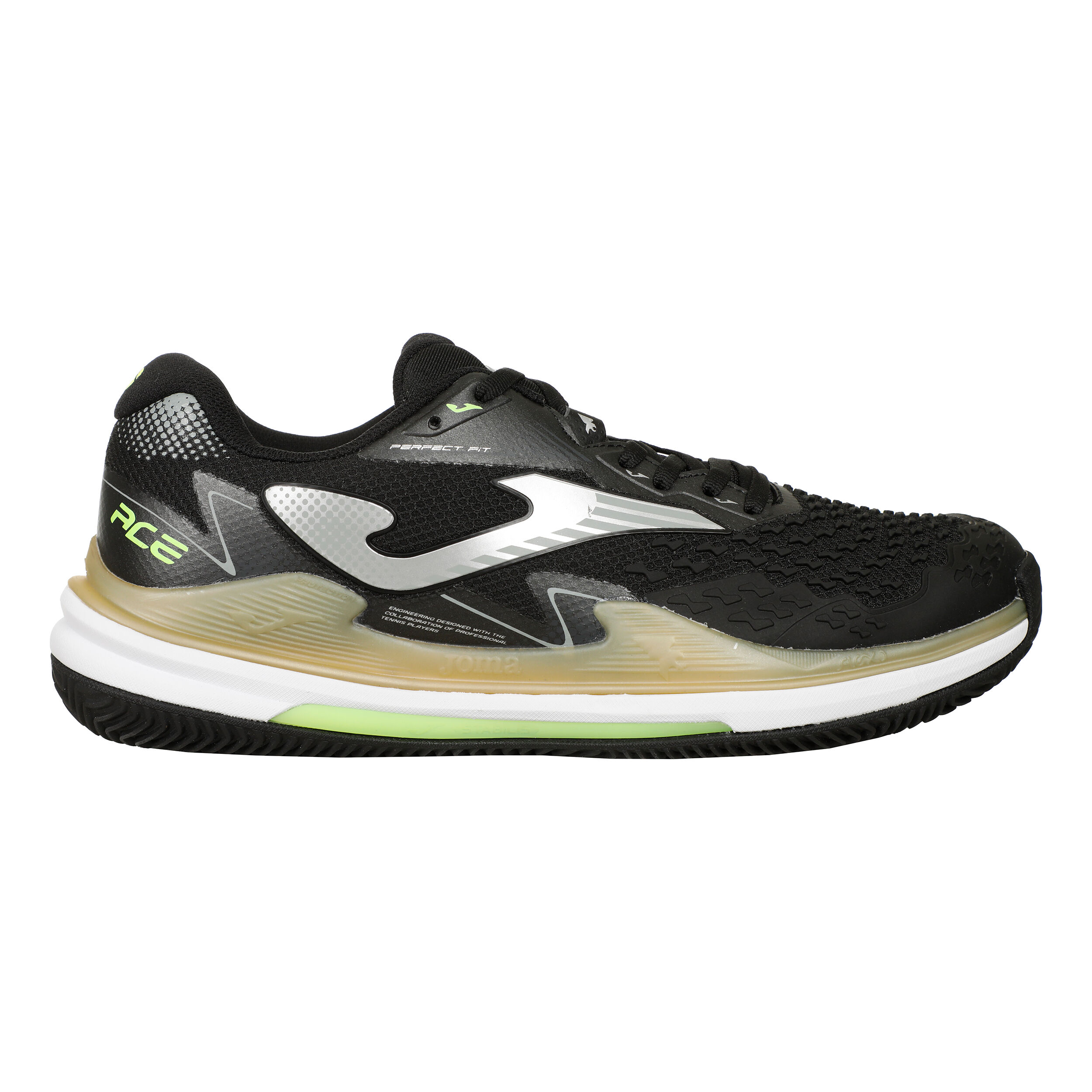 Ace Sandplatzschuh Herren - Schwarz, Gold