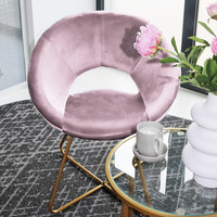 Home Deluxe Samtstuhl SELESA Rosa