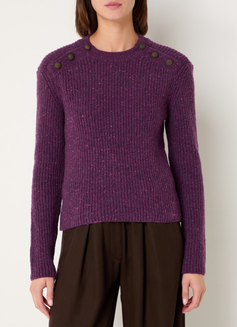 Maglione Sessùn Magellan a maglia grossa in misto lana con bottoni decorativi.