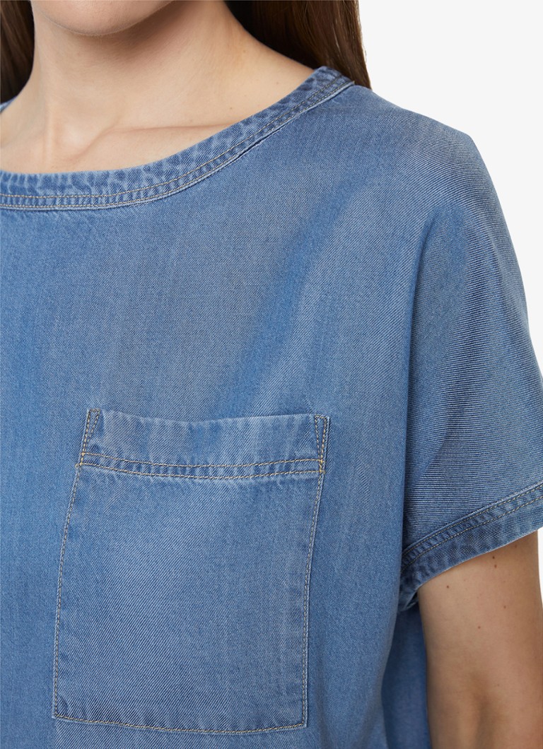Marc O'Polo chambray T-shirt with breast pocket