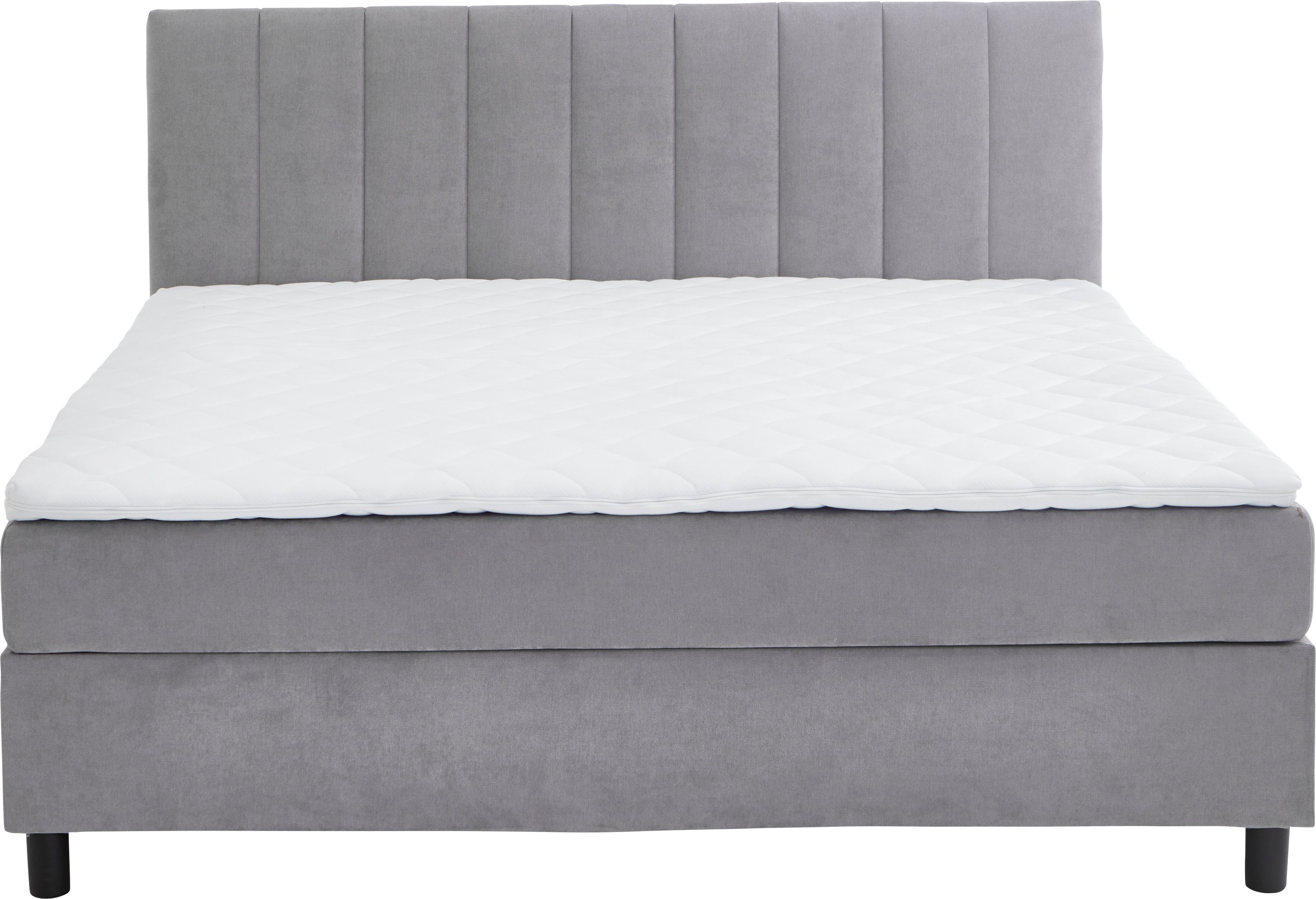 ATLANTIC home collection Boxbett Henriete, Tonnentaschenfederkern-Matratze und Topper, wahlweise mit Bettkasten