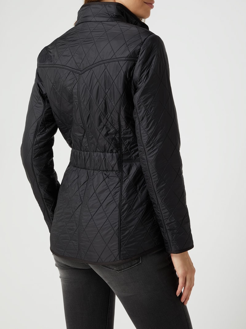 Steppjacke mit Fleecefutter Modell 'Cavalry' in schwarz