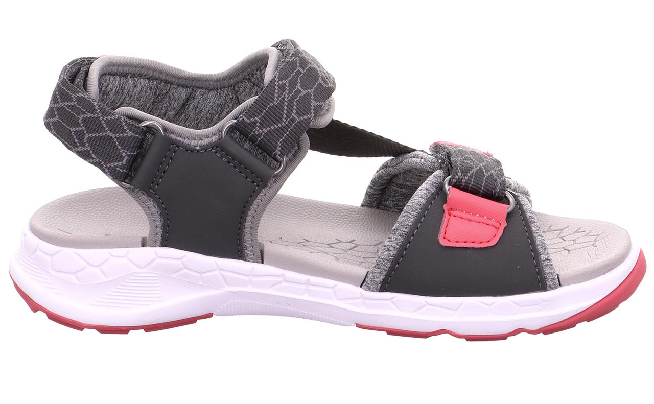 CRISS CROSS - Grau/PinkSandale mit Klettverschluss