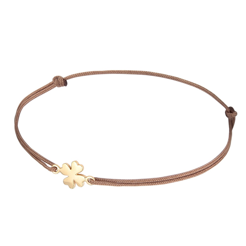 Elli Elli Bracelet Femmes trèfle pendentif chance avec le nylon en argent sterling 925 Bracelet
