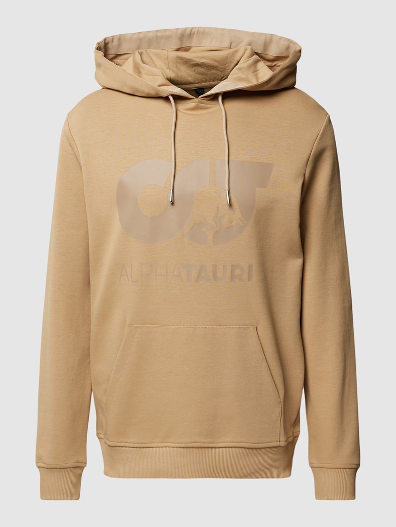 Hoodie mit Label-Print Modell 'SHERO' in beige
