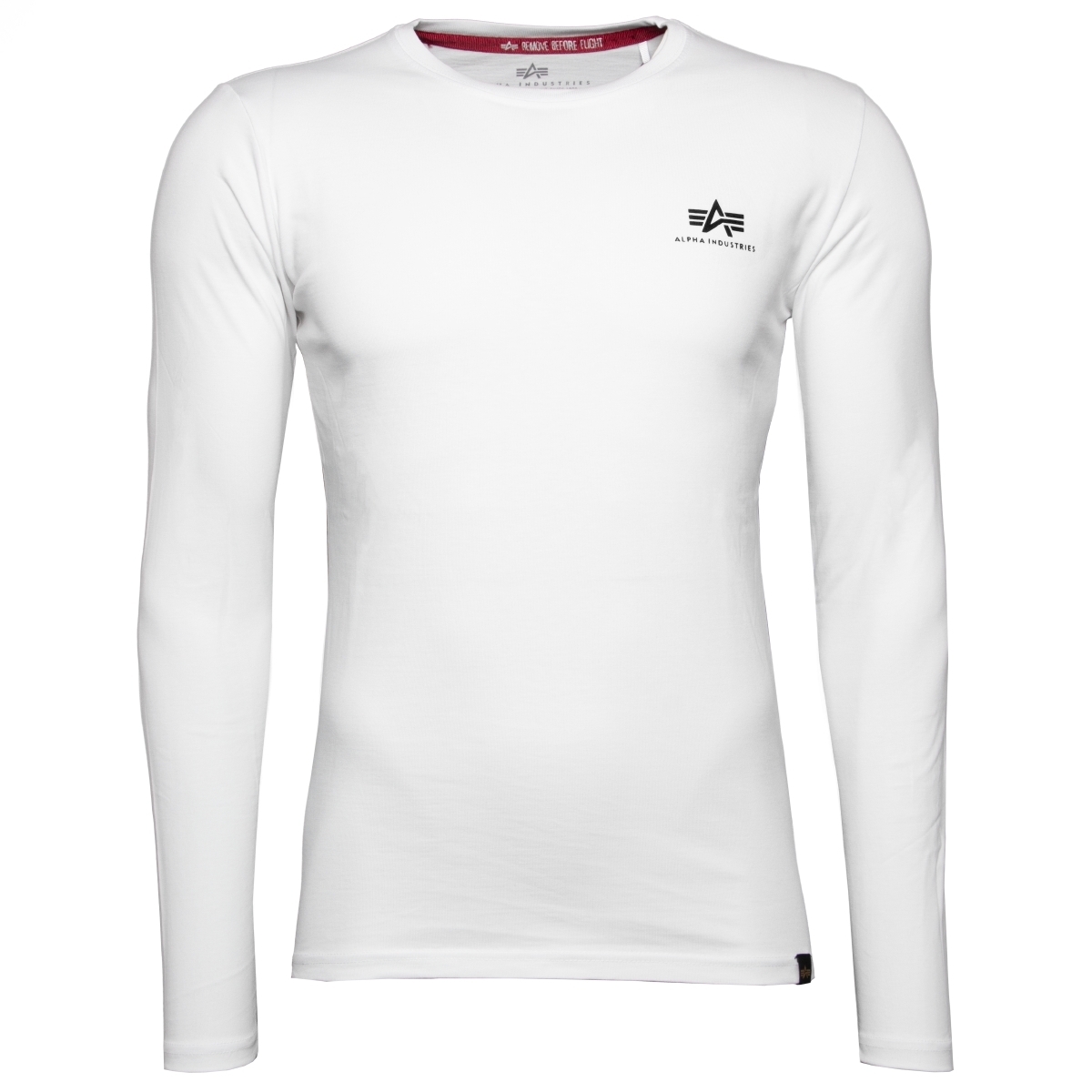 Alpha Industries Back Print Heavy LS Langarmshirt weiss