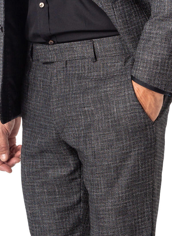 Strellson, Hose Melwin, Leinen, dunkelgrau meliert