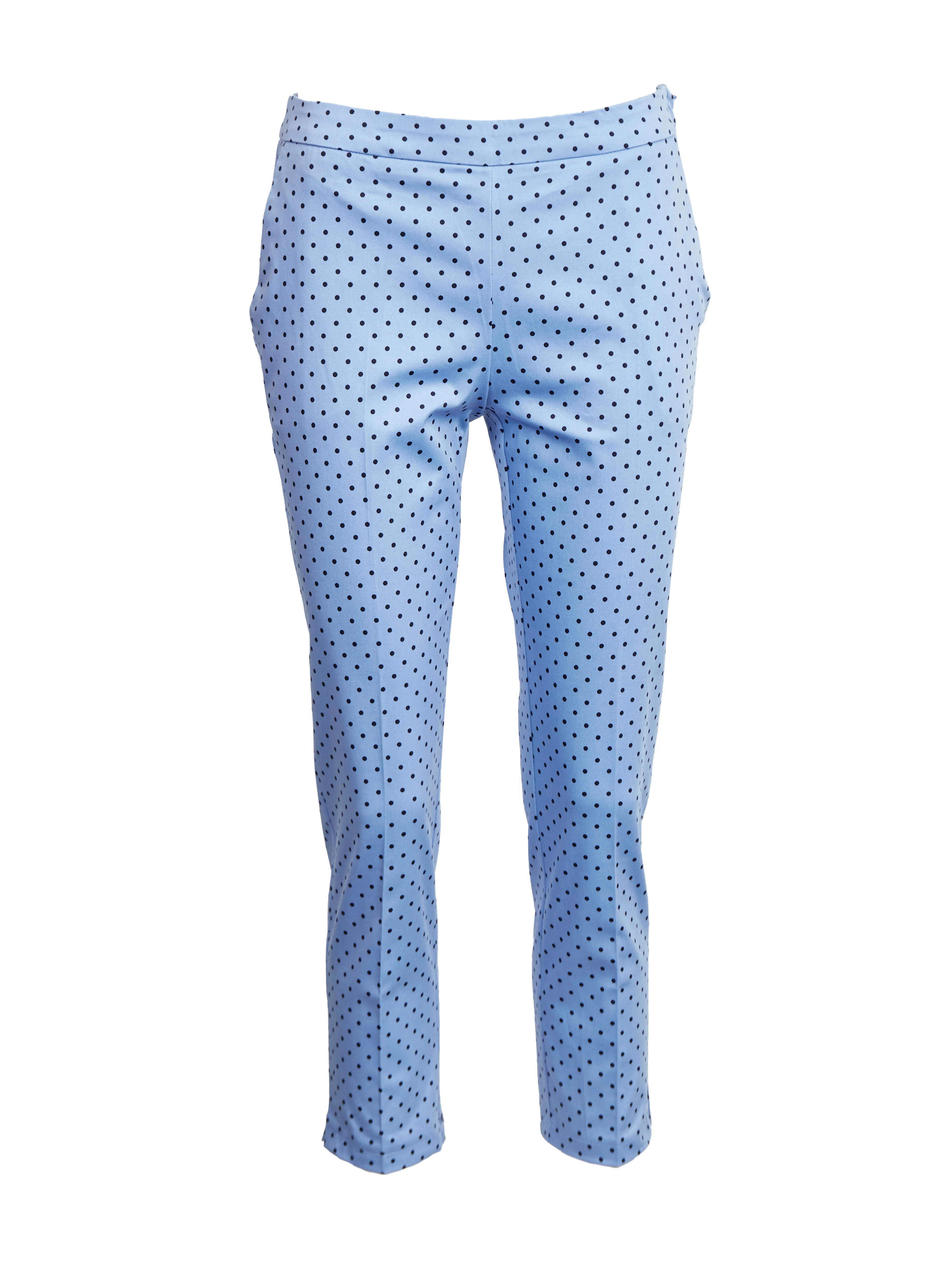 Blaue dreiviertellange Damen-Polka-Dot-Hose ORSAY