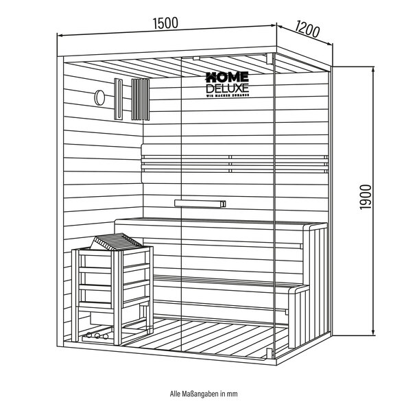 Traditionelle Sauna SHADOW, L