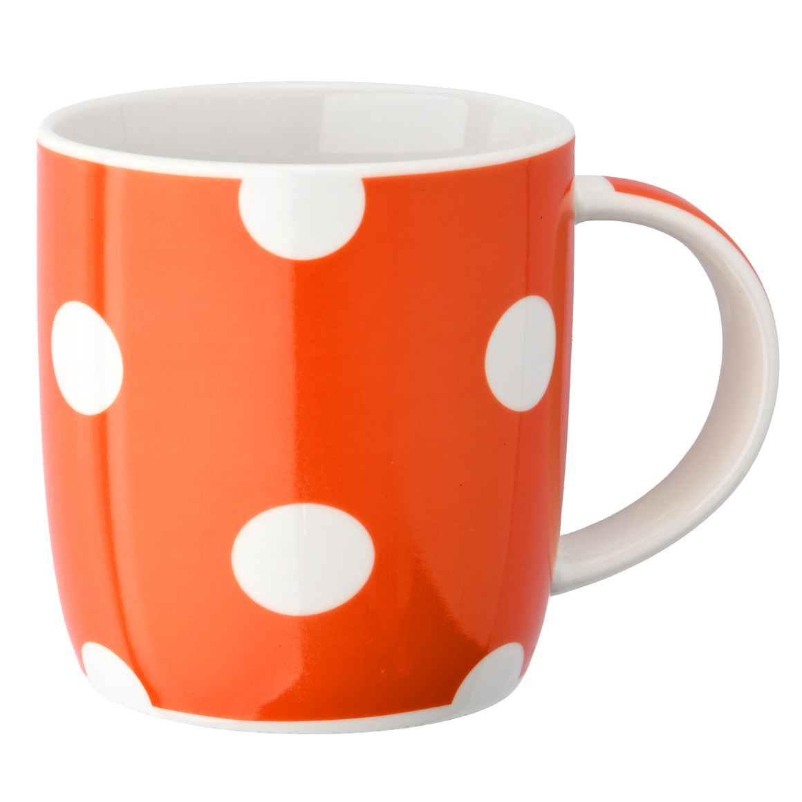 Tasse mit weißen Punkten