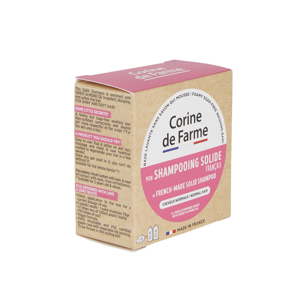 corine de farme Shampooing solide cheveux normaux Capillaires