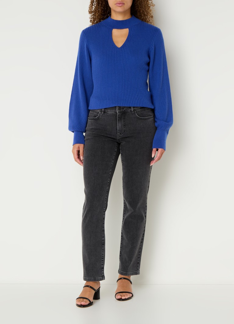 Blugi Claudia Sträter cu talie medie, skinny fit, de culoare spălată