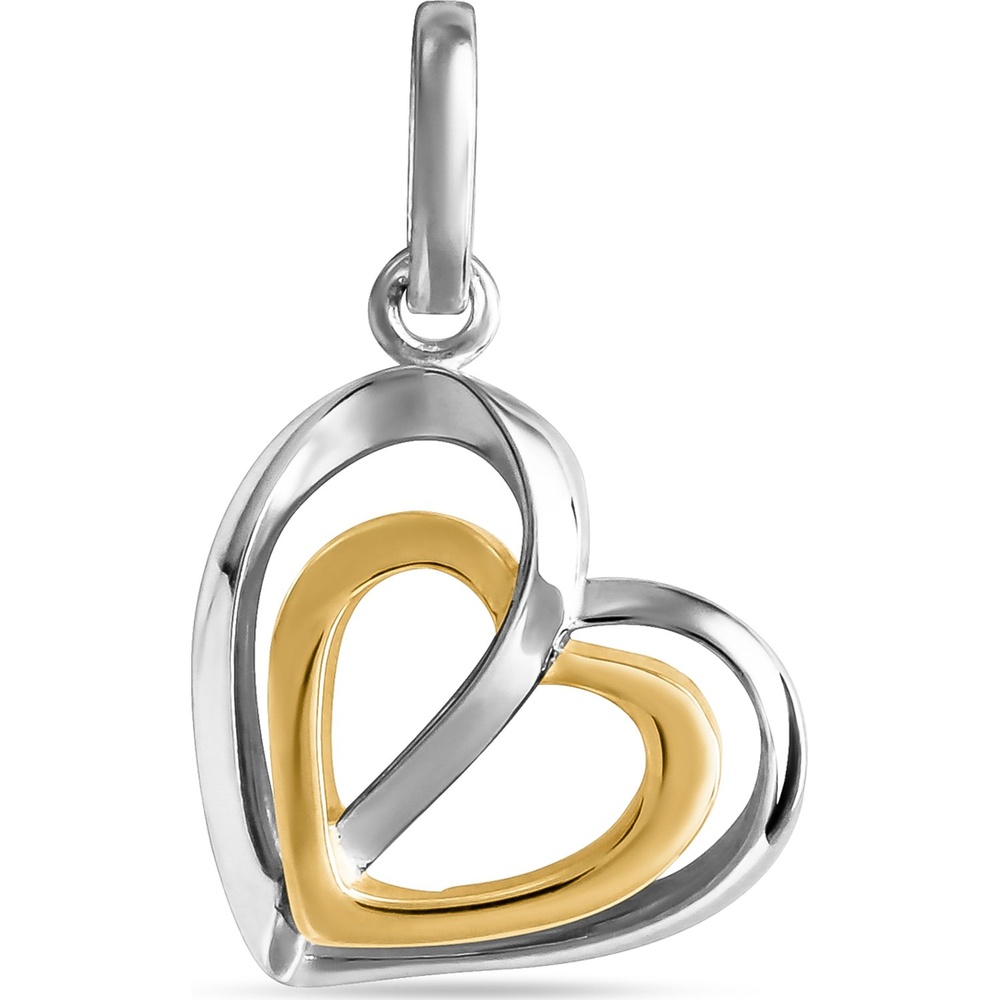 FAVS Pendentif 925 Argent, 925 Or jaune Pendentif
