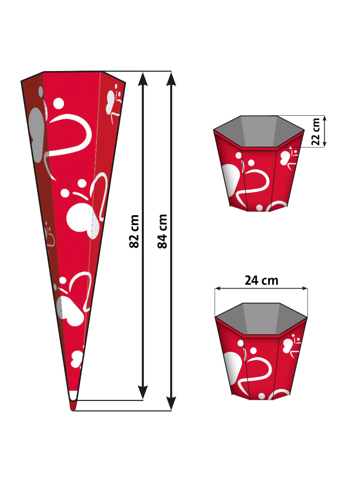 ROTH Bastel-Schultüte groß dunkelblau 85 cm, Sterne Glanzfolie in Blau günstig kaufen onesize