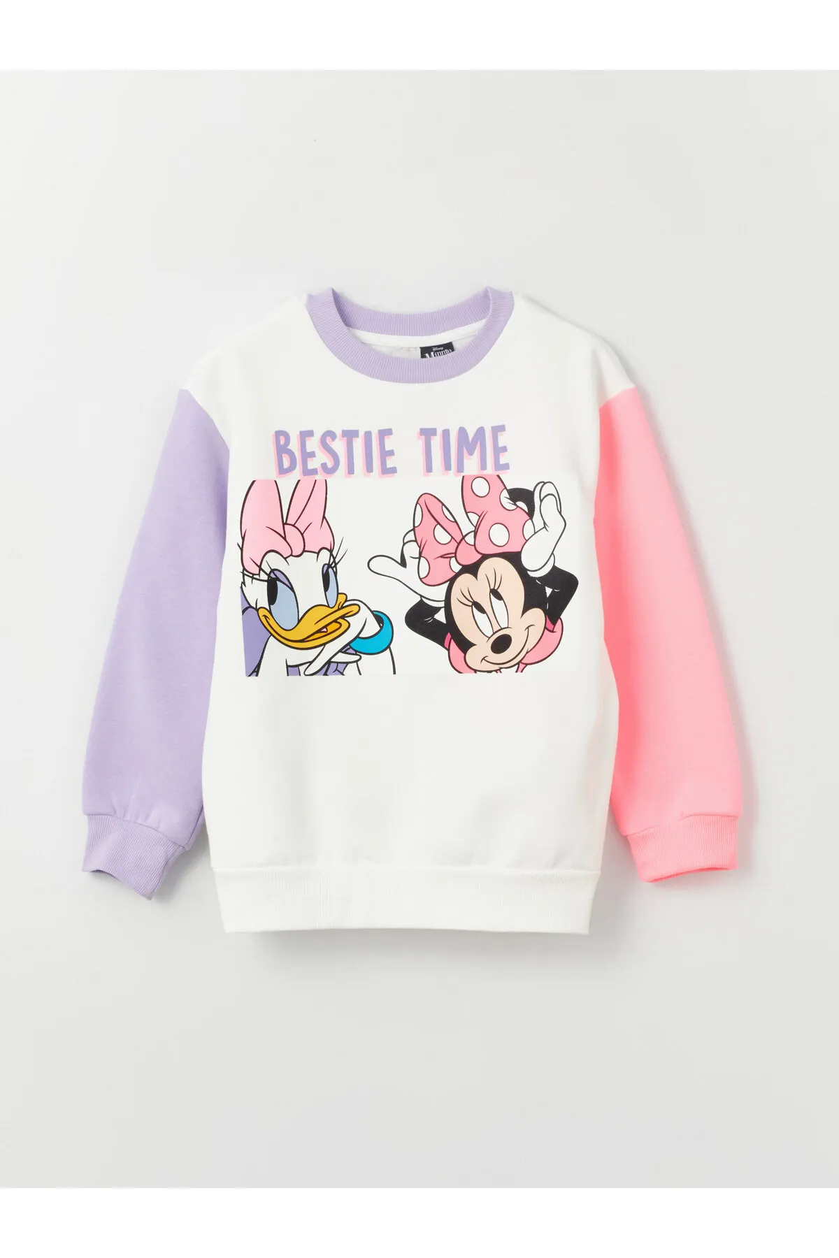 LC Waikiki  Langärmliges Mädchen-Sweatshirt mit Disney-Print und Rundhalsausschnitt