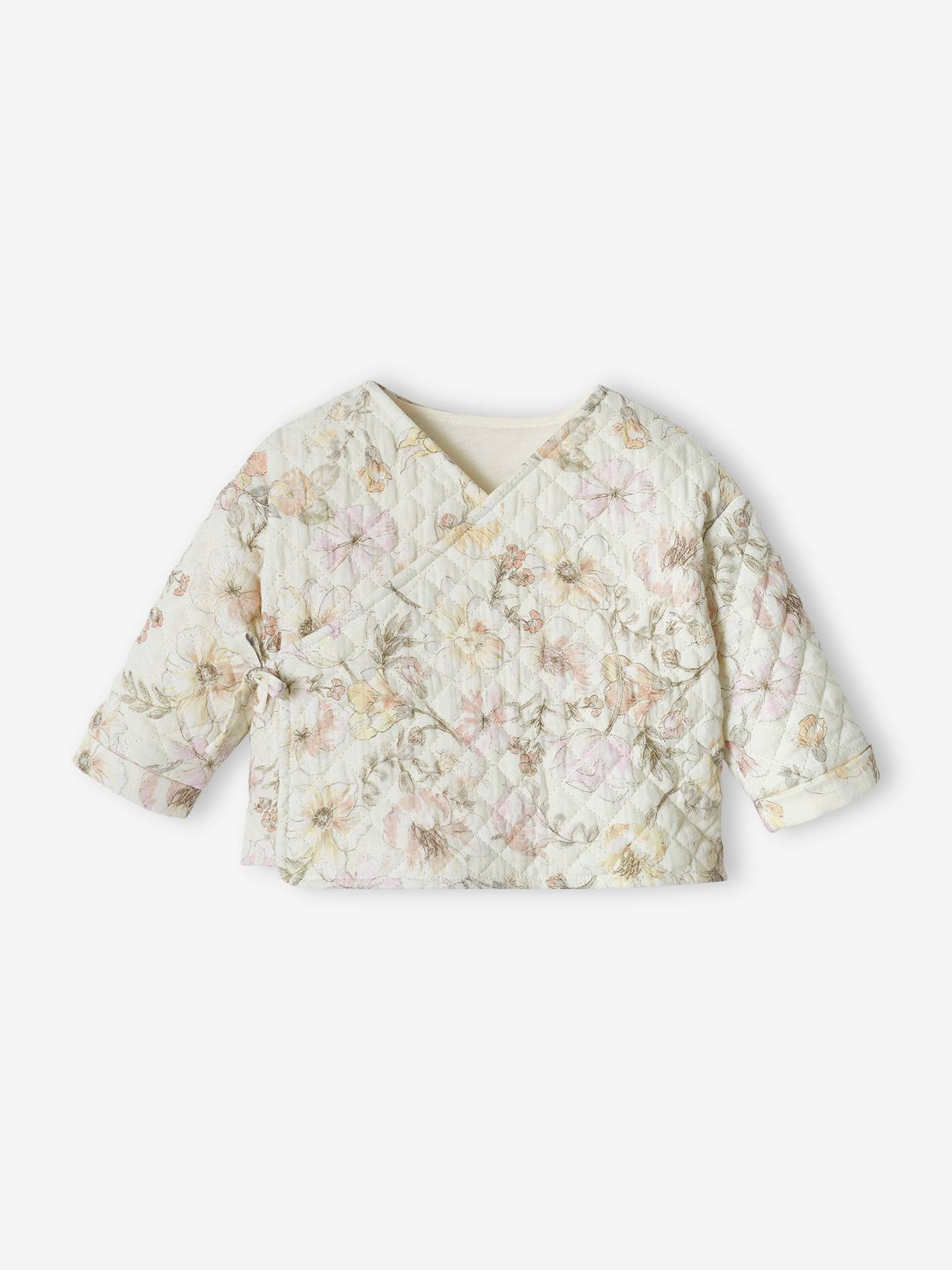 Vertbaudet Baby Wickel-Cardigan, gesteppt - wollweiß
