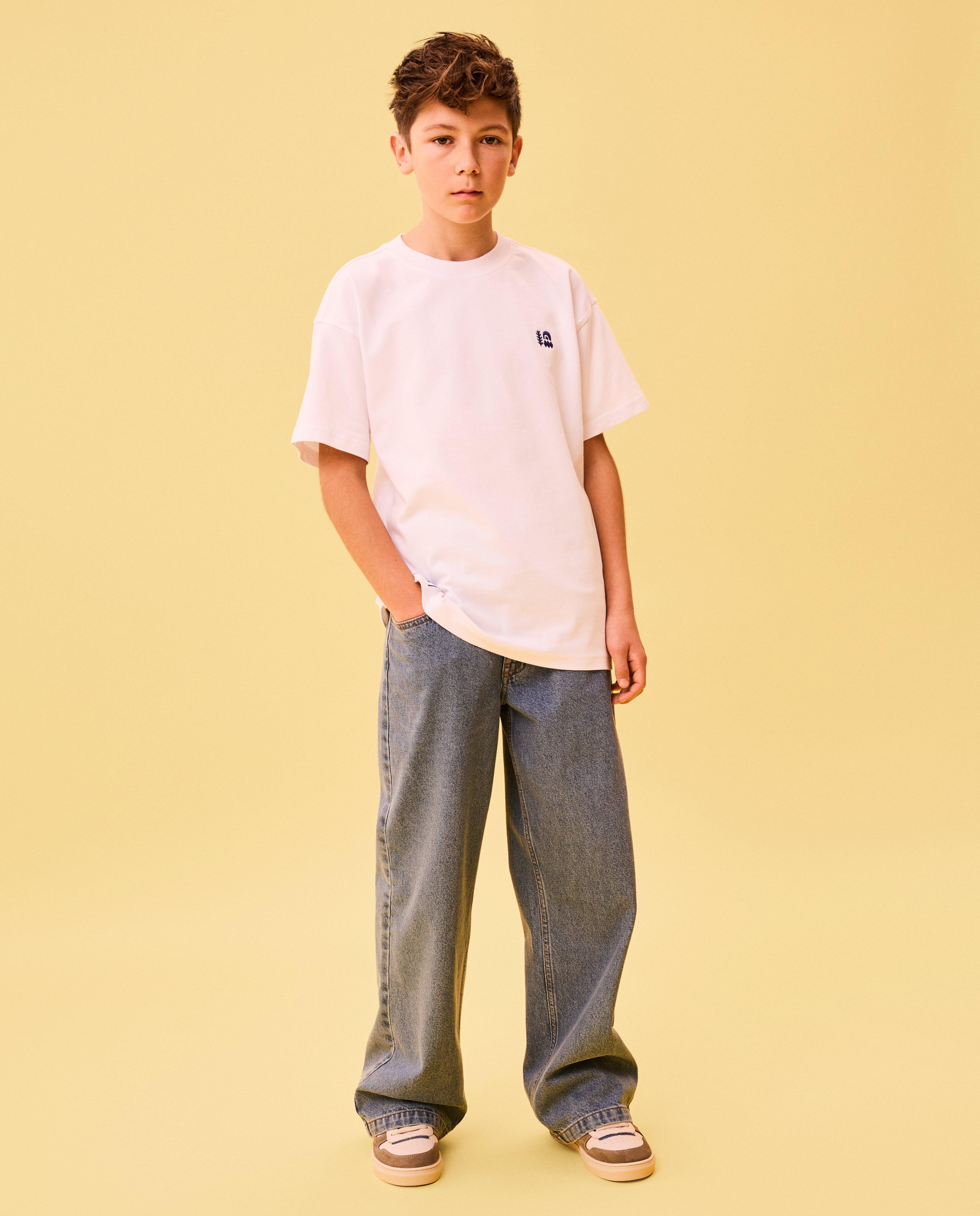 Tricou CKS cu detalii brodate, Alb pentru ocazii speciale