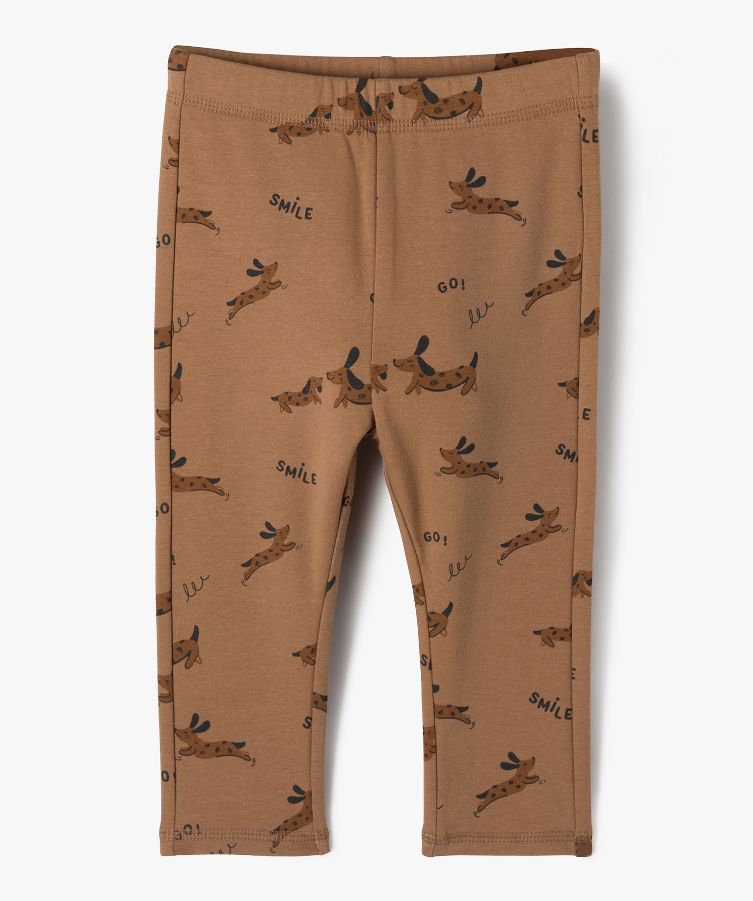Legging en molleton imprimé bébé Garçon marron | GEMO