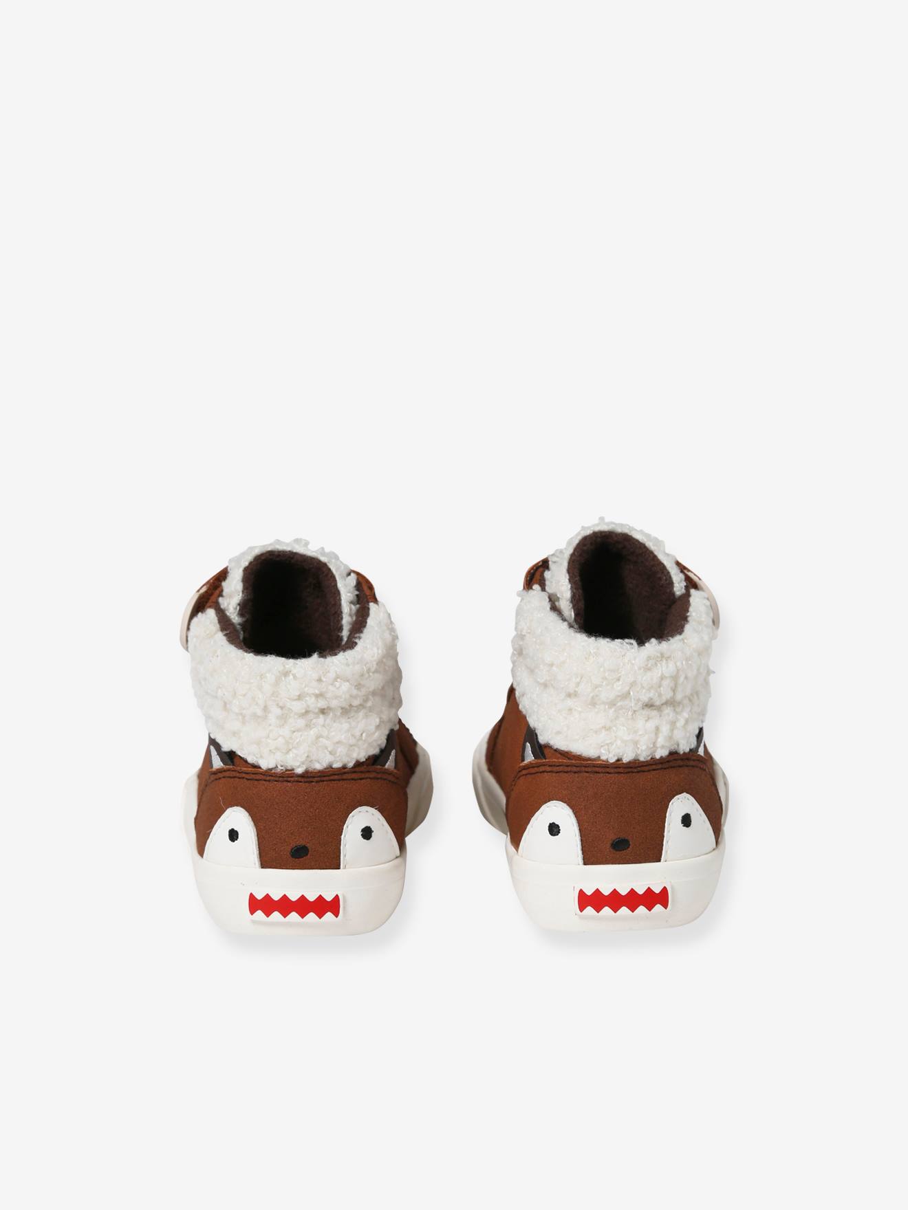 Baskets montantes enfant collection maternelle marron