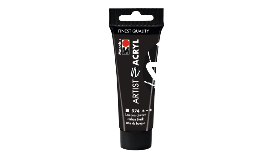 Marabu Artist Acryl, Lampenschwarz 974, 22 ml 22 ml