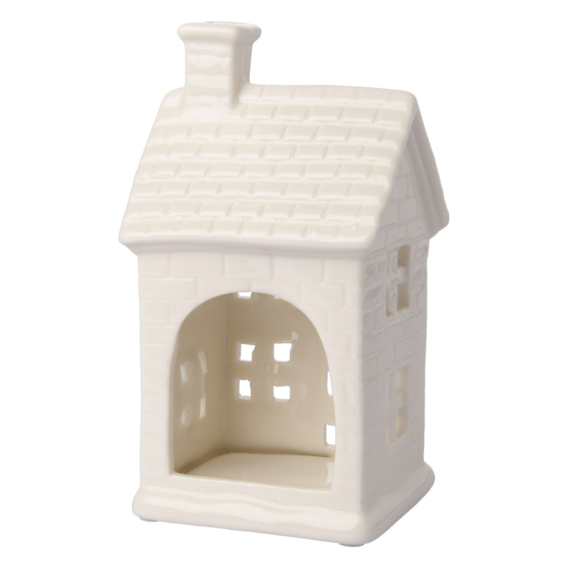 Deko-Haus aus Keramik weiss