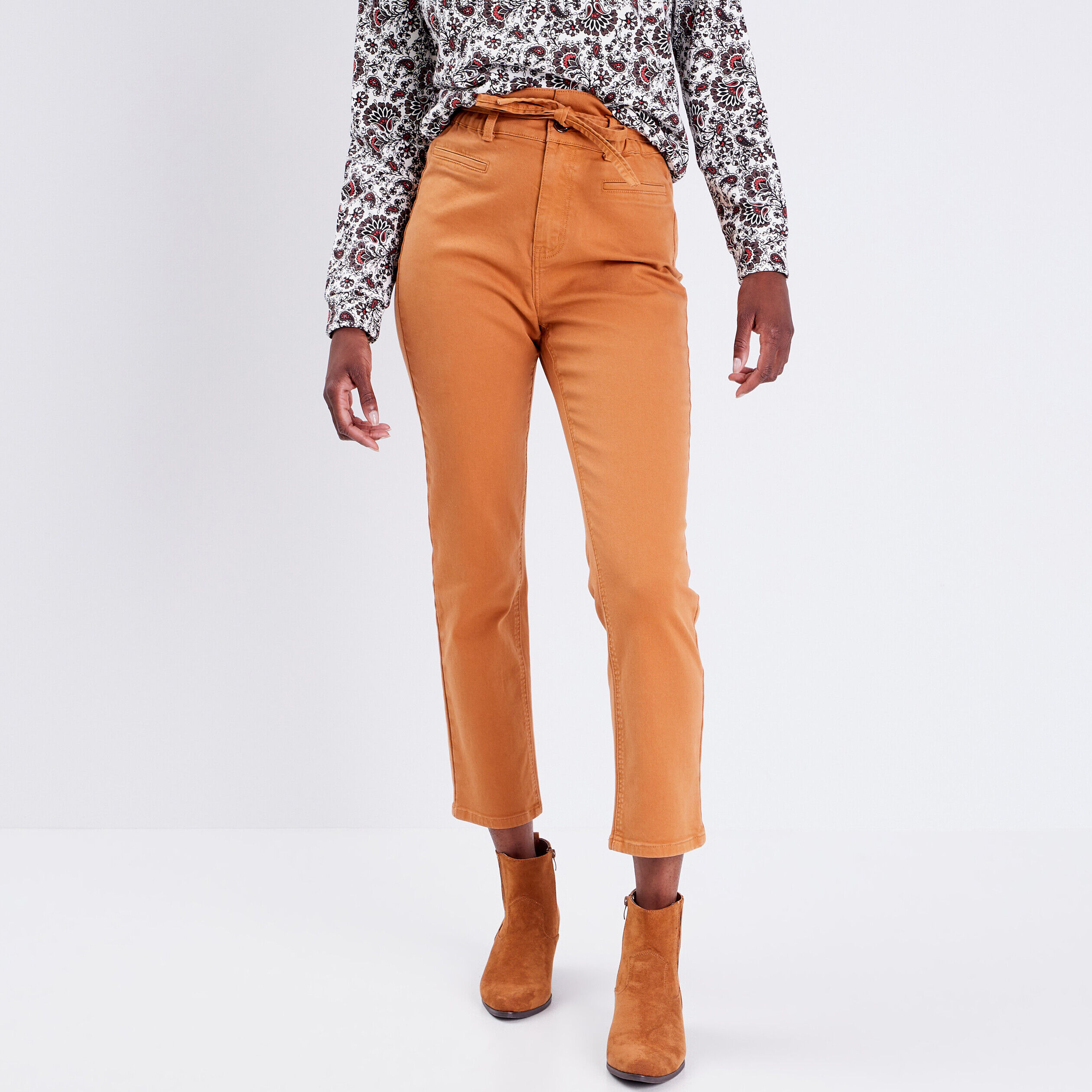 Pantalon paperbag camel femme | Cache Cache
