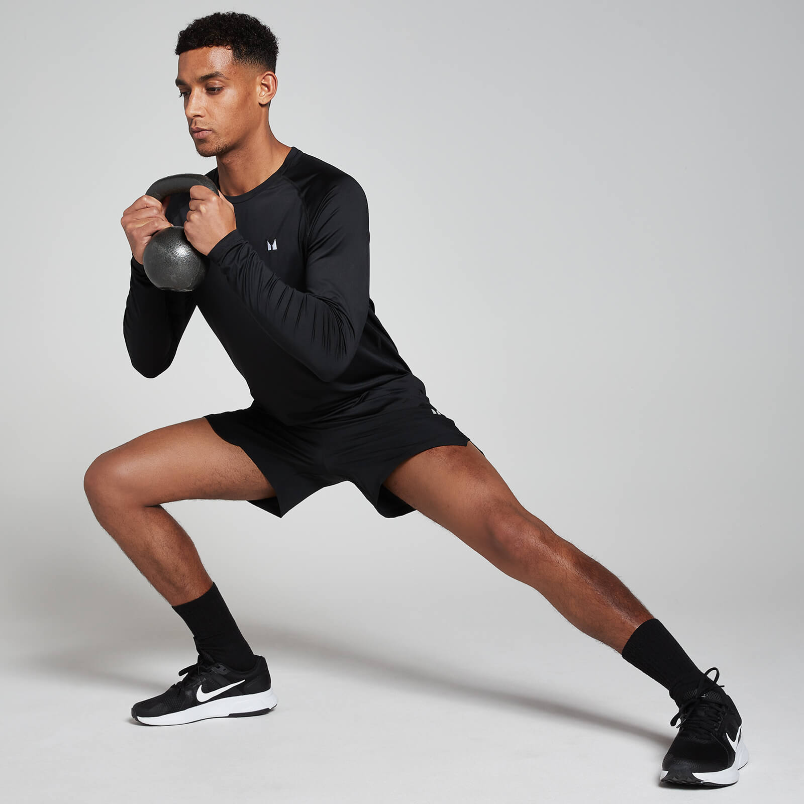 T-shirt d’entraînement à manches longues MP pour hommes – Noir