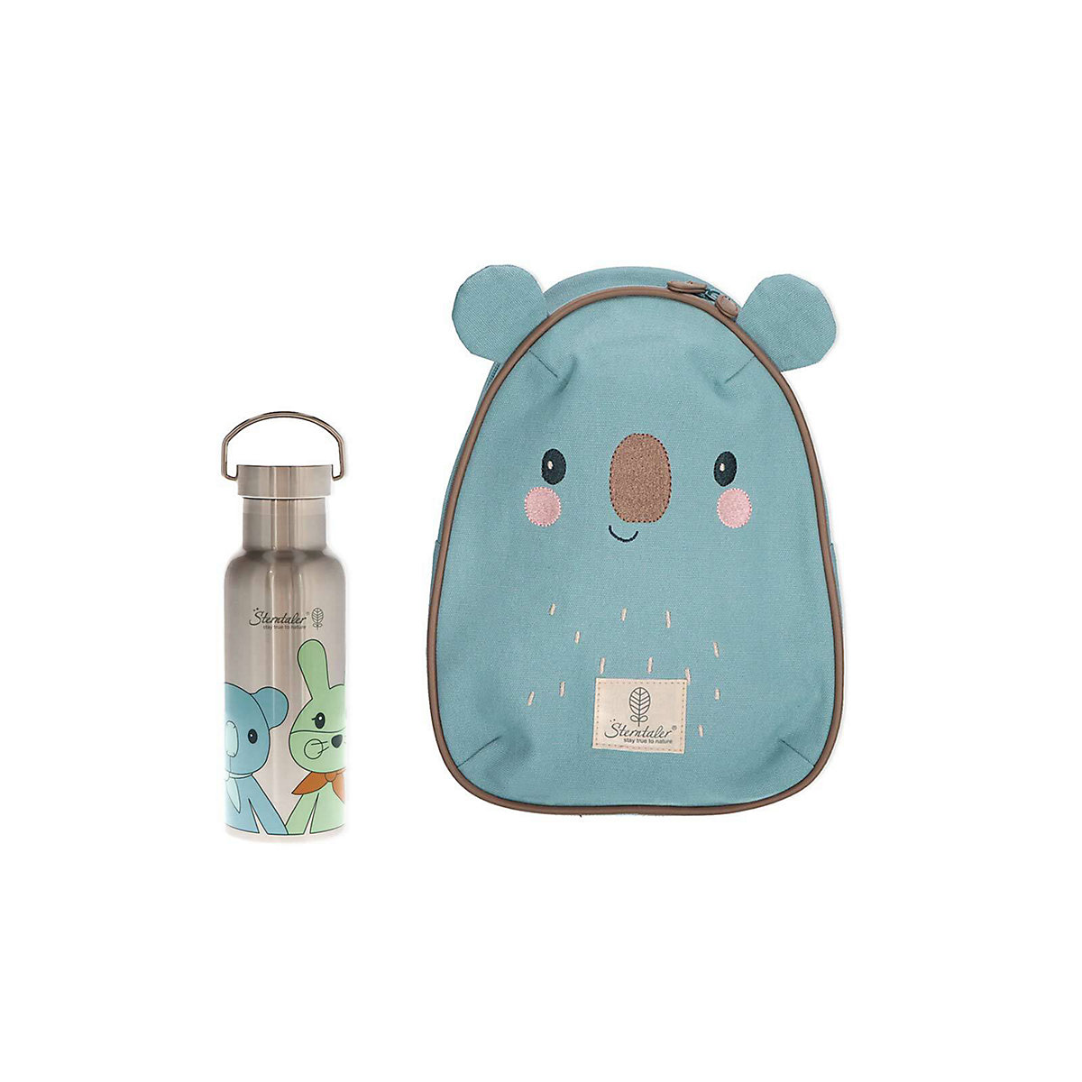 Stay true to nature' Rucksack & Trinkflaschen Set 2-tlg. Kalla Kindergartenrucksäcke