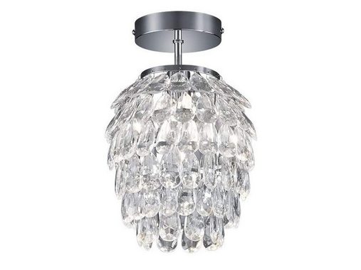 meineWunschleuchte LED Deckenleuchte, Dimmfunktion, LED wechselbar, Warmweiß, kleine ausgefallene Designer-lampe Kristall für über-n Esstisch, Ø20cm