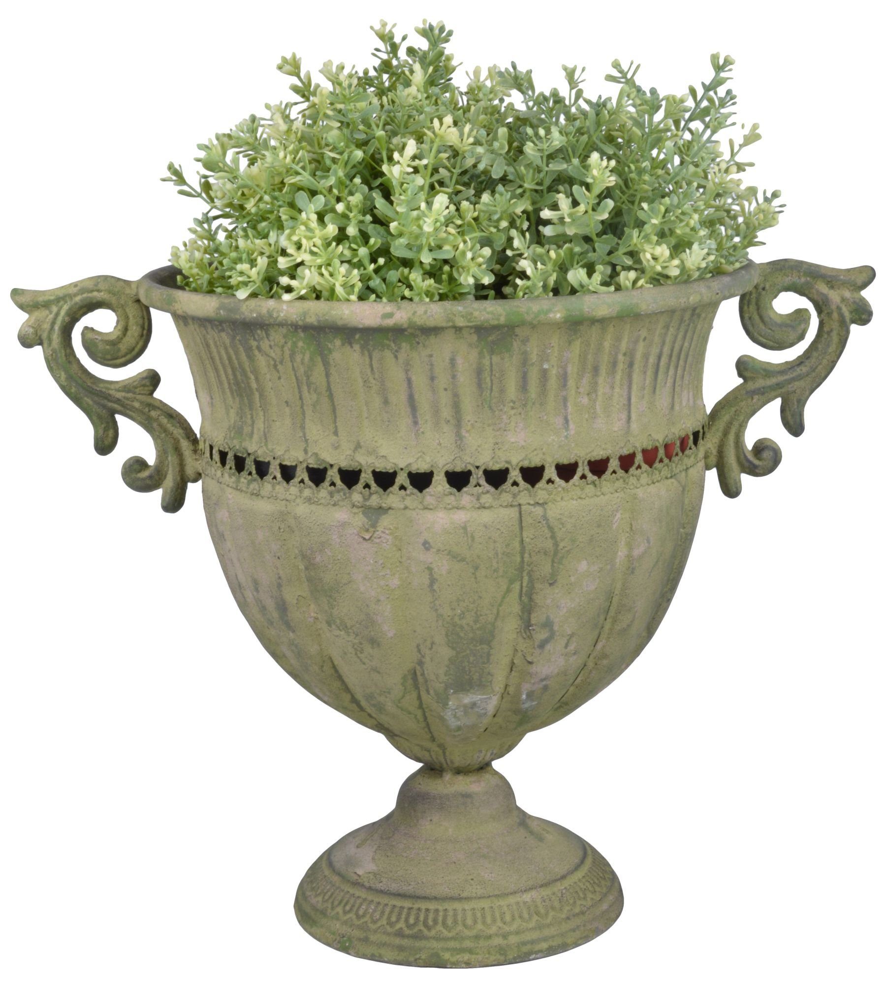 Esschert Design BV Bodenvase (1 St), Aged Metal Grün Vase, aus veraltetem Metall