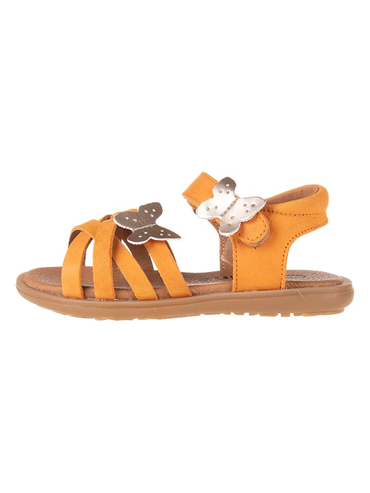 kmins Leder-Sandalen in Orange günstig kaufen