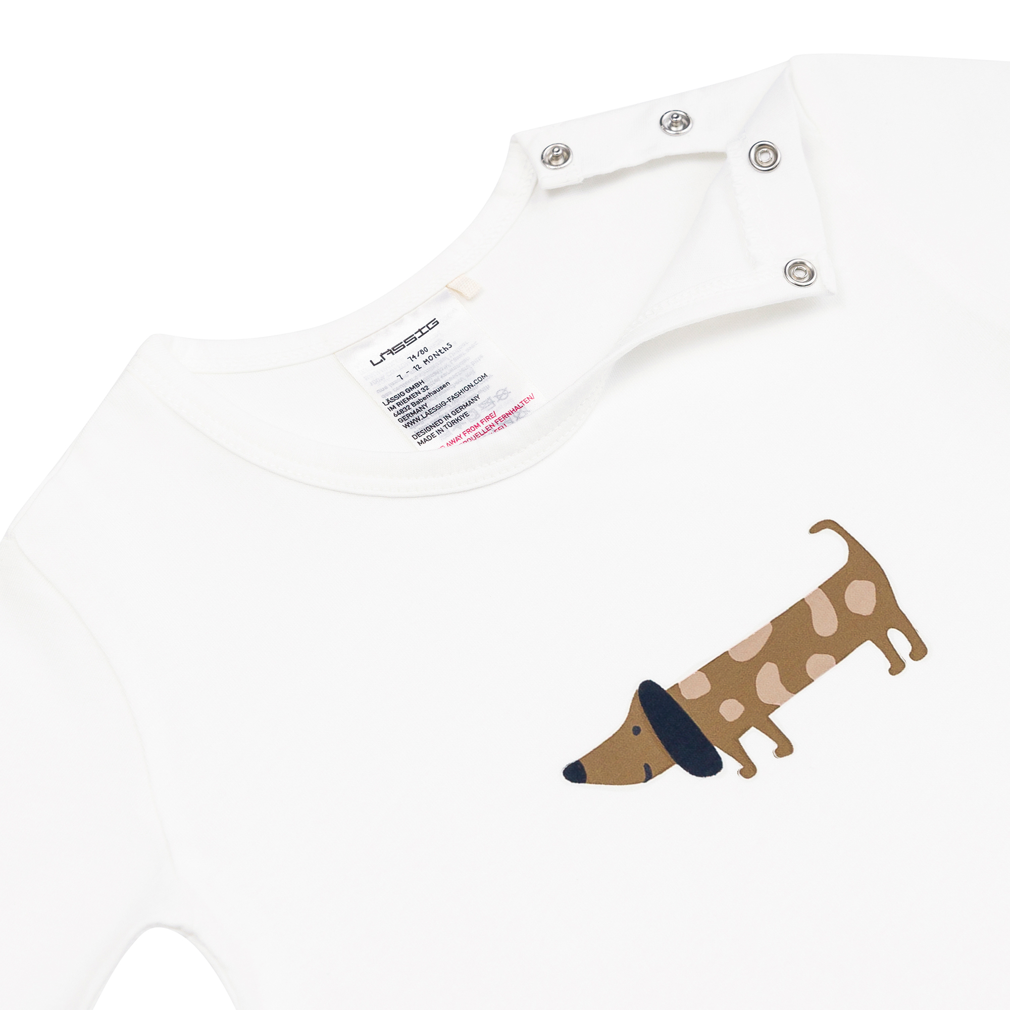 Kinder Pyjama lang - Bio Baumwolle, Hund Milky Blau