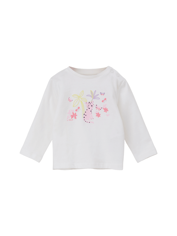 s.Oliver T-Shirt langarm in Weiß günstig kaufen
