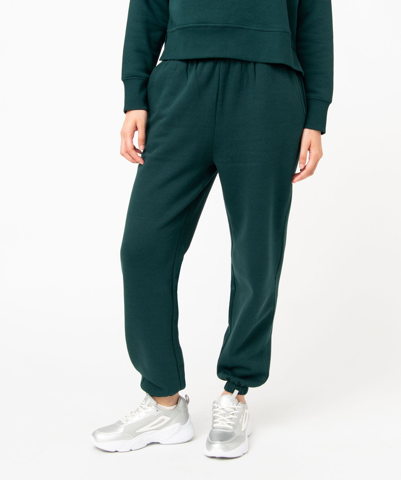 Pantalon de jogging en molleton femme vert | GEMO