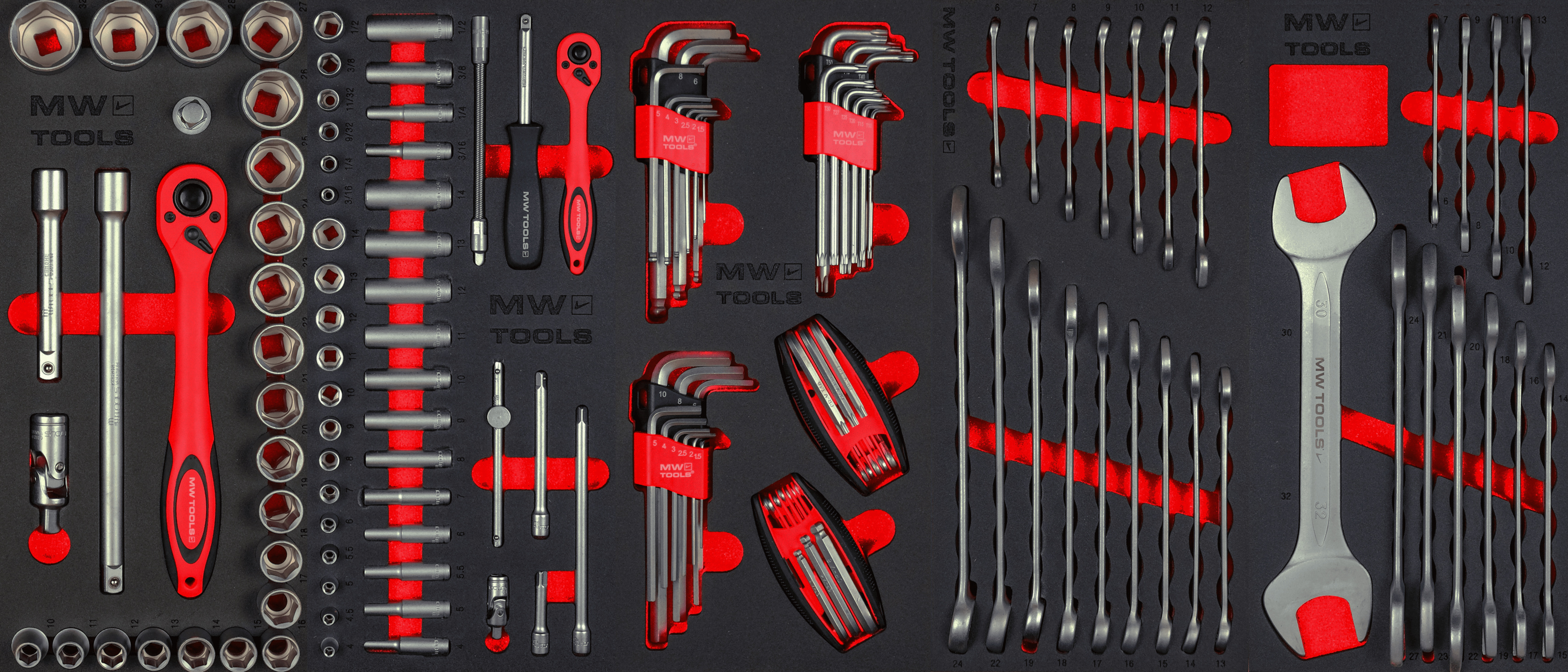 Metal Works 855006764 MWE299G3 Täytetty leveä työkaluvaunu EV STARTER 265-osainen