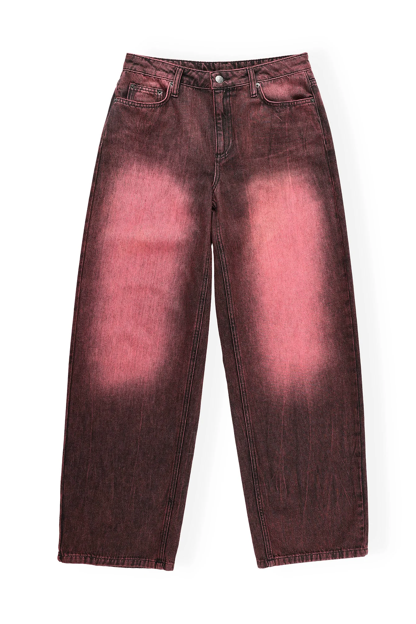 Weite Jeans mit tiefer Taille