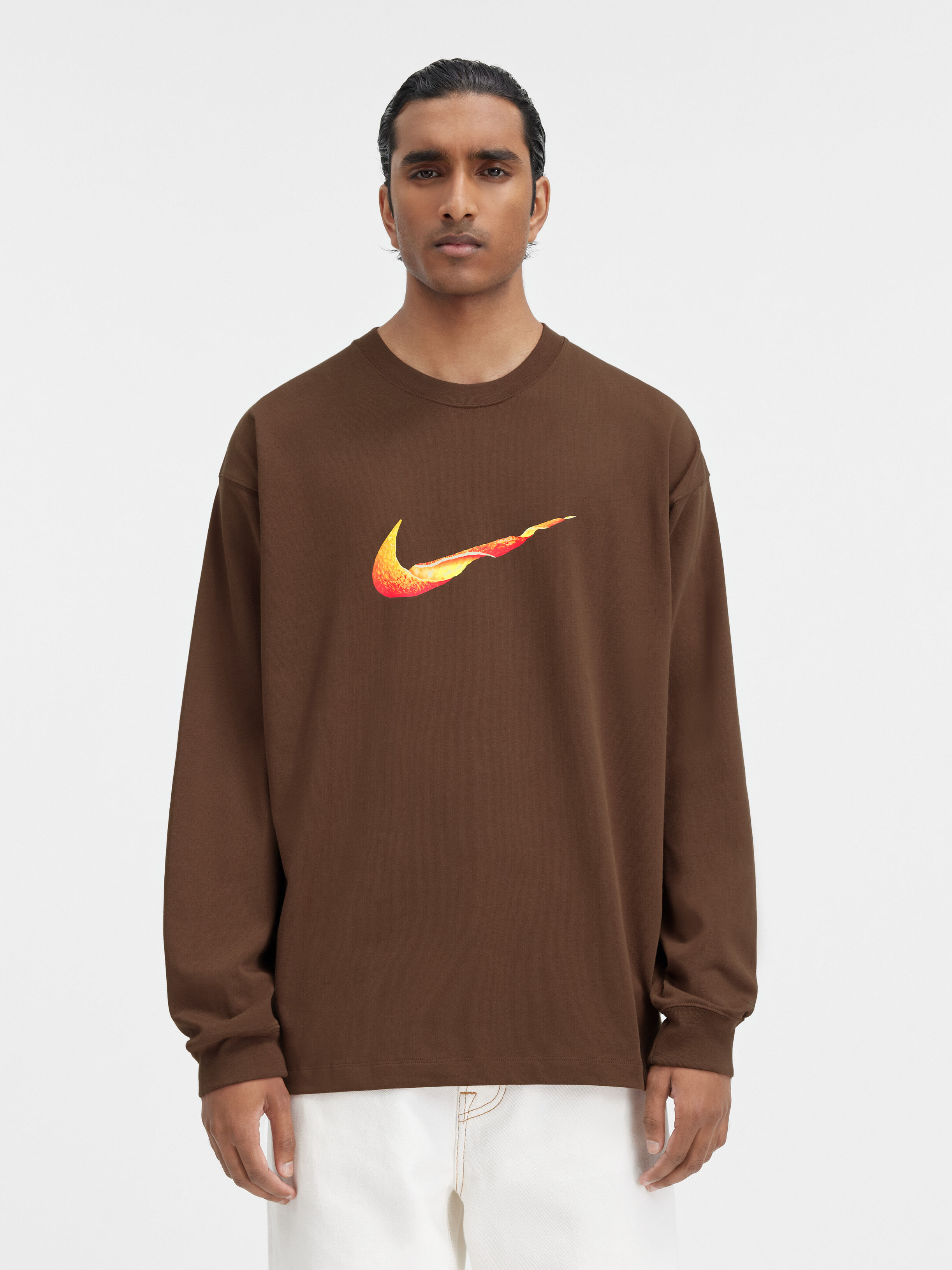 Le t-shirt manches longues orange JACQUEMUS + NIKE