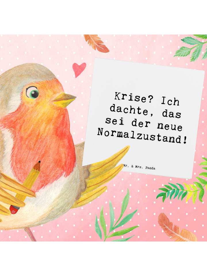 Mr. & Mrs. Panda Deluxe Karte Spruch Gelassenheit in Krisen mit ... in Weiß günstig kaufen onesize