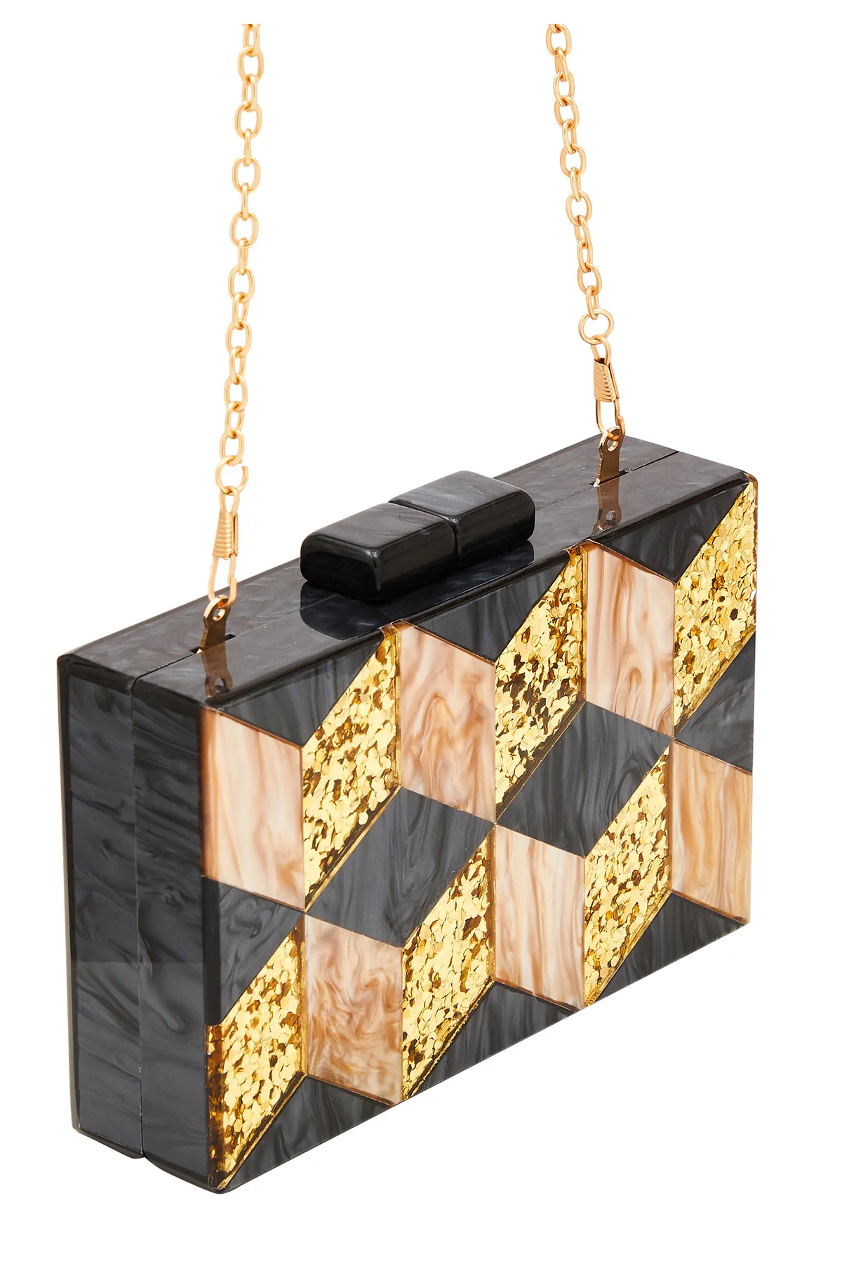 Felipa  Handtasche - Schwarz - Gestreift