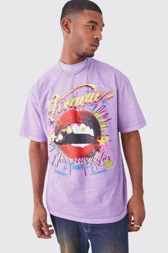 Tall Oversize T-Shirt mit Print