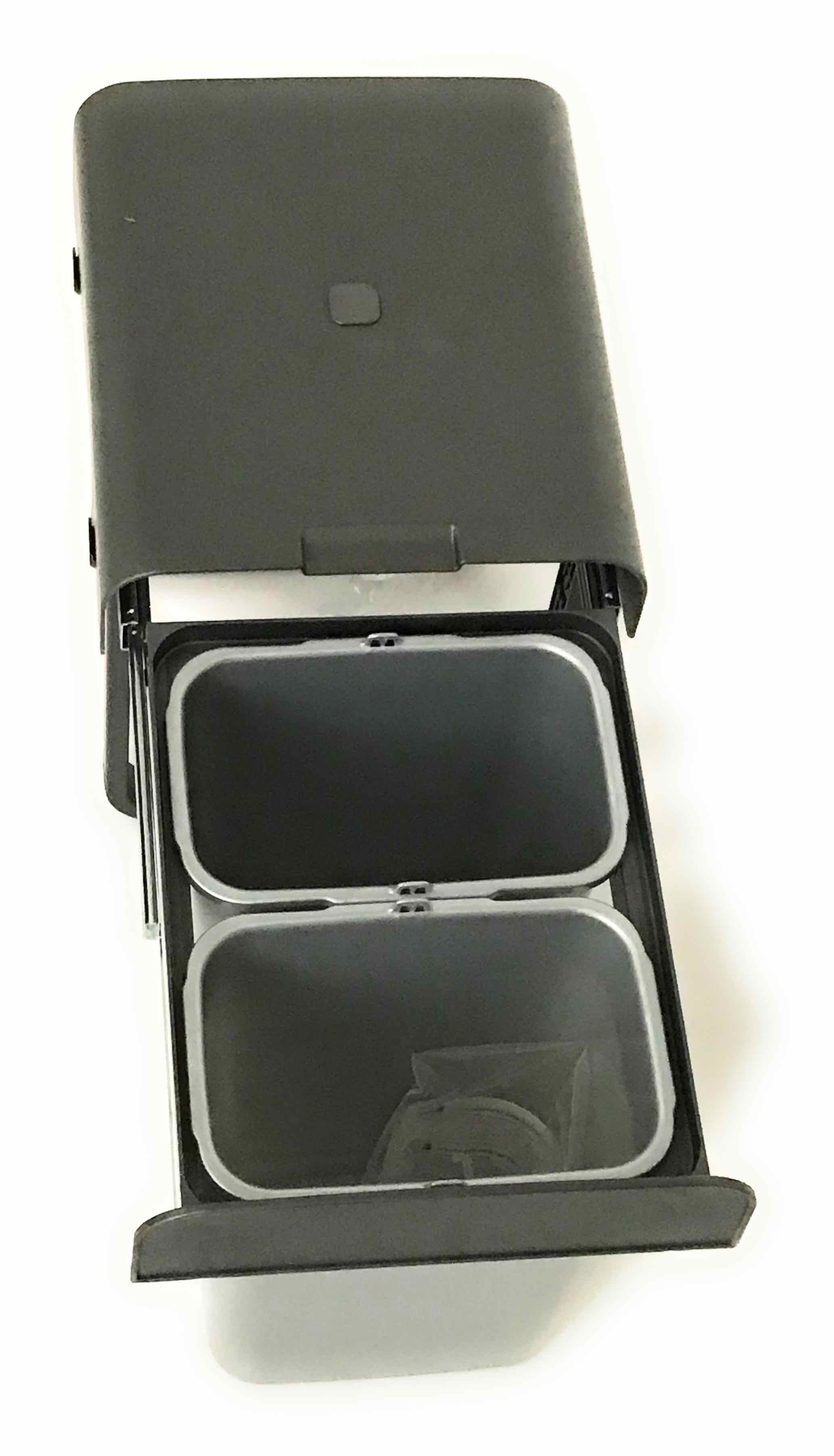 EKOTECH Einbaumülleimer EKOTECH Abfallsammler Aladin, 2fach Trennung, 40 cm Schrankbreite