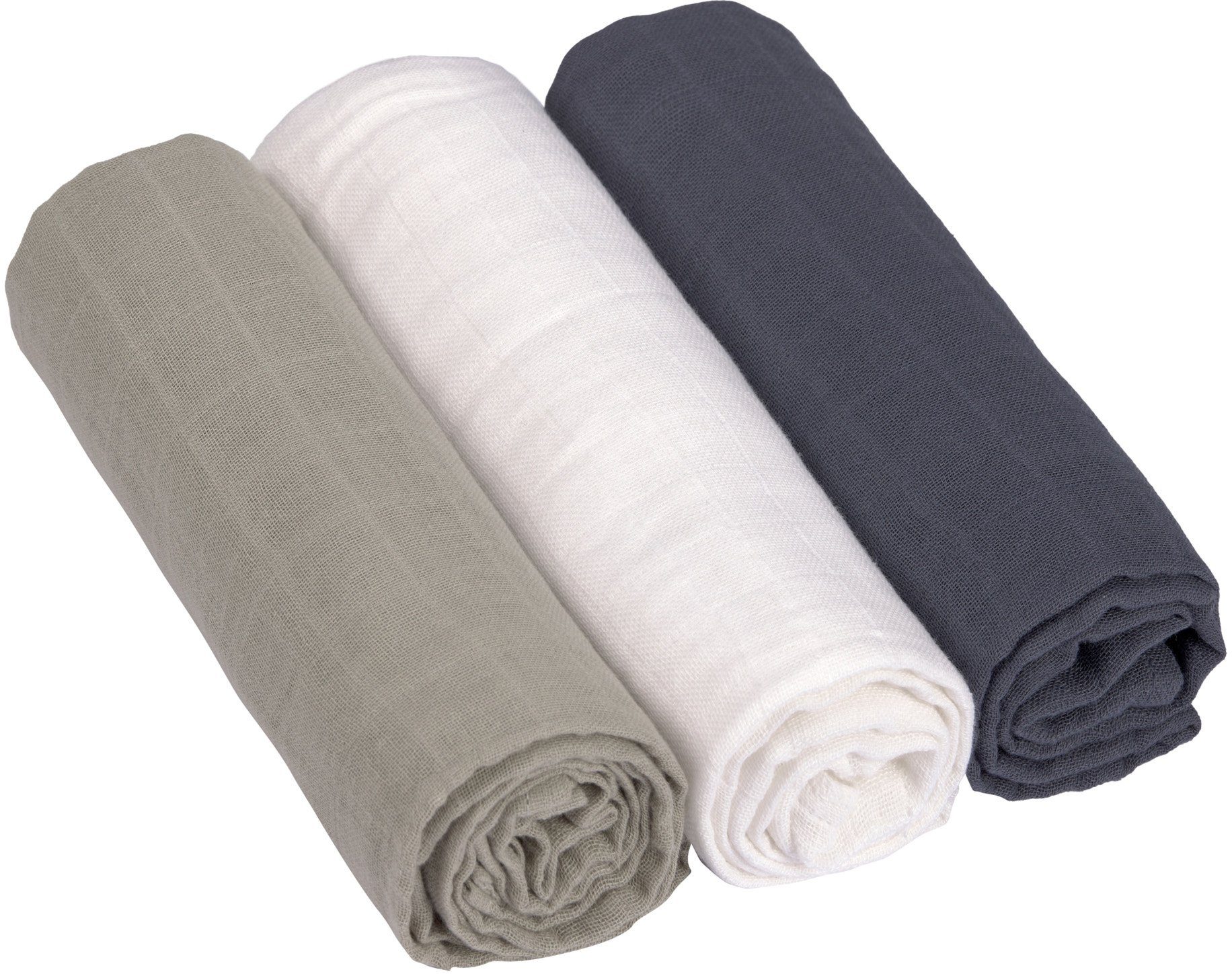 LÄSSIG Stoffwindeln Mulltuch-Set L, Olive (Set, 3-St)