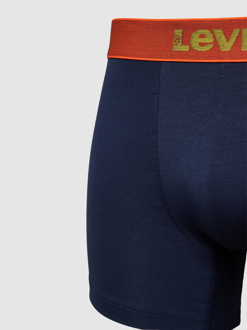 Boxershorts mit Label-Bund Modell 'DYSTOPIAN' im 2er-Pack in dunkelblau