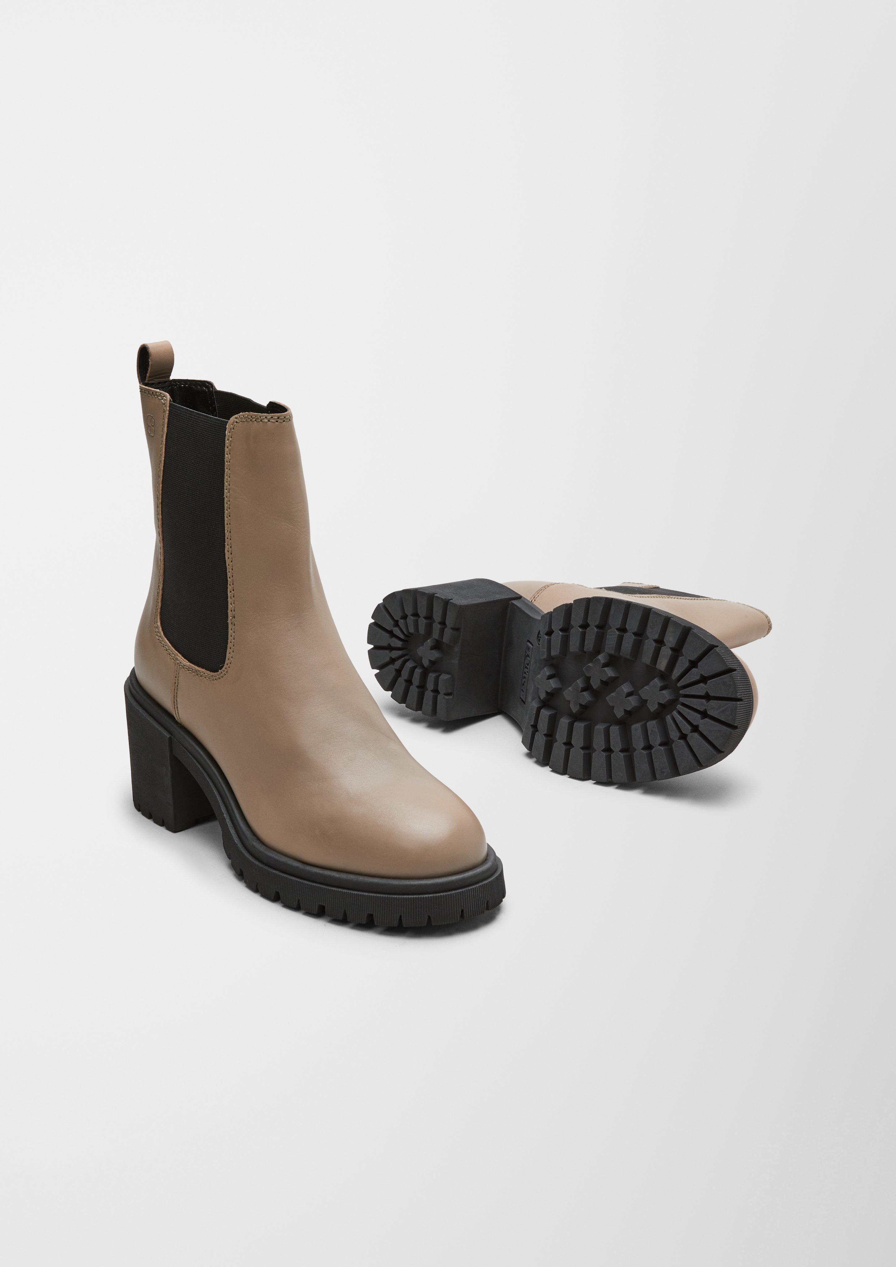 Lederstiefel mit Blockabsatz  6006626-341