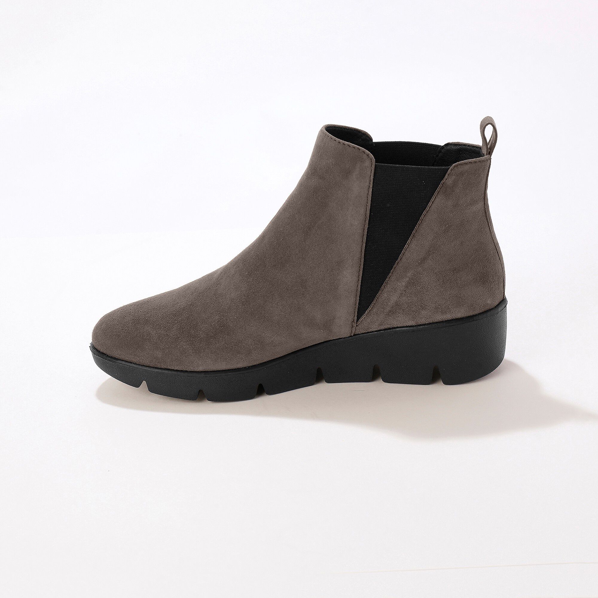 Boots compensées cuir souple certifié LWG