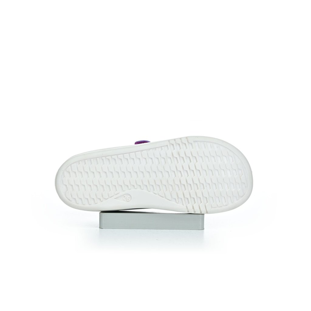 Bobux Pace Optical White-Murasaki Purple (I Walk) Barfußsneakers