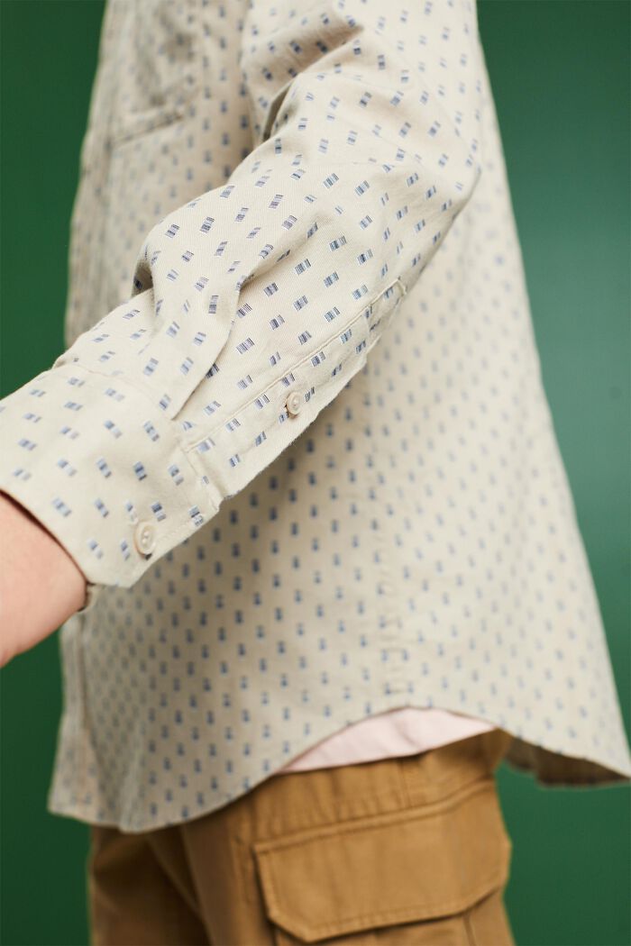 Schmal geschnittenes Twill-Hemd mit Muster
