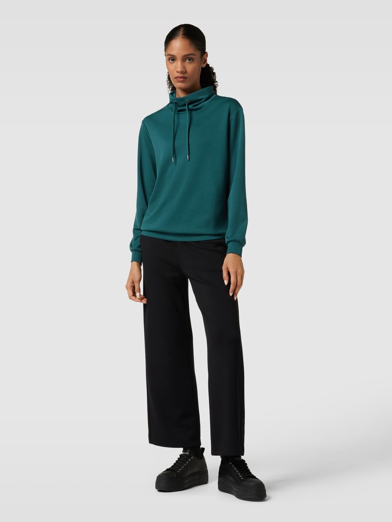 Sweatshirt mit Stehkragen Modell 'Banu' in smaragdgrün