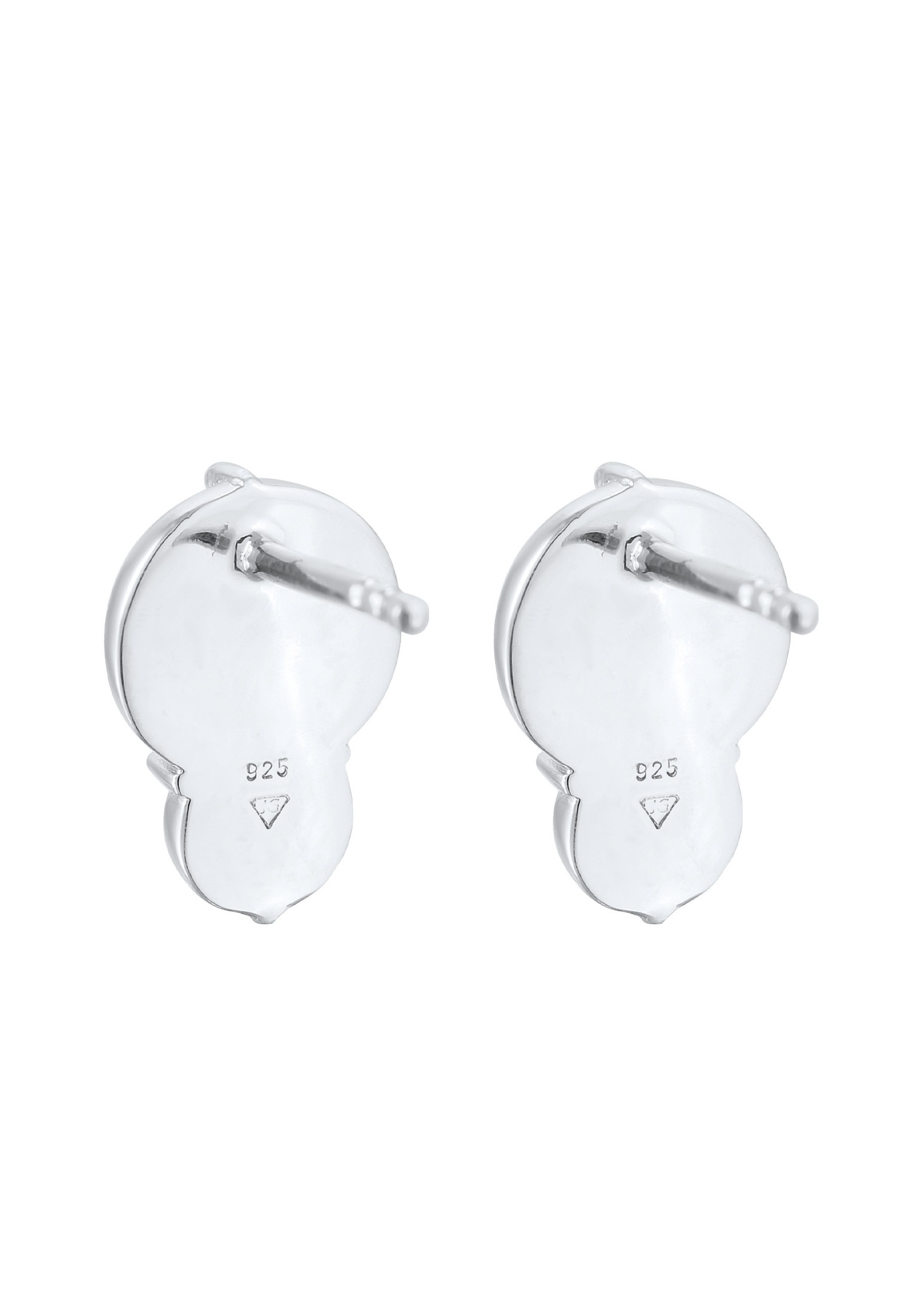 Eleganti orecchini a lobo rotondi da donna Elli con cristallo in argento sterling 925